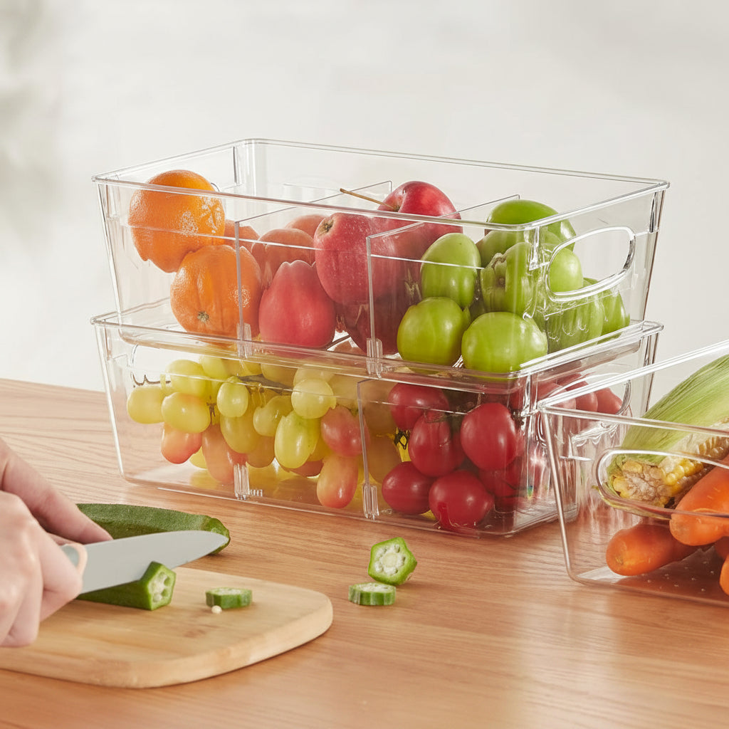 Rangement frigo avec fruits