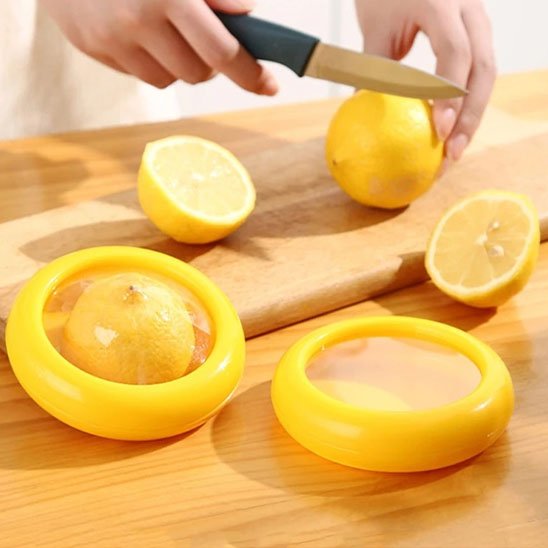 Boite alimentaire jaune pour le citron