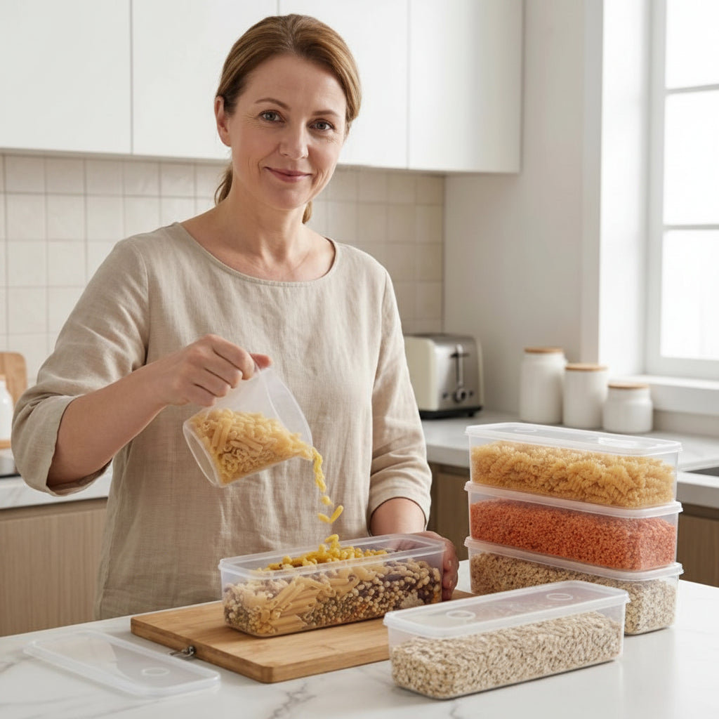 Boite de conservation alimentaire remplie