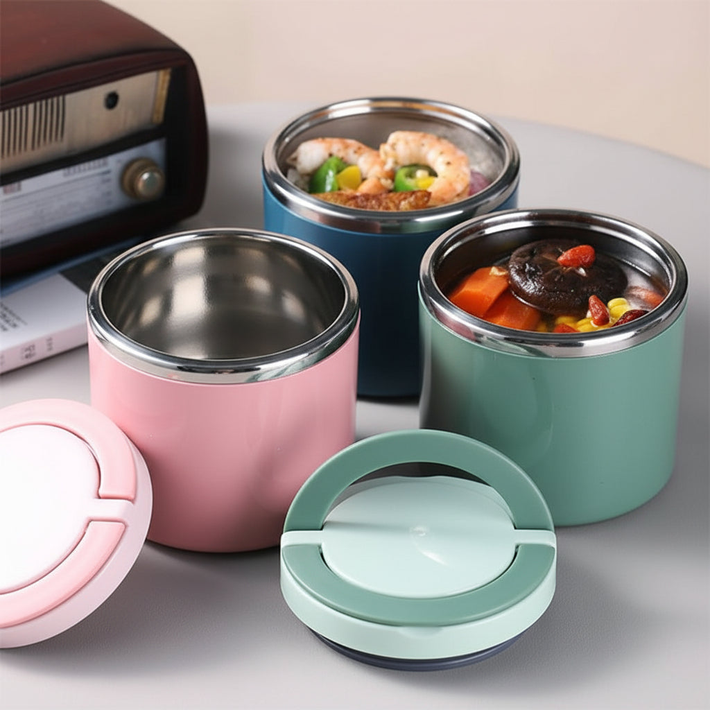 Boite isotherme bleu rose et vert