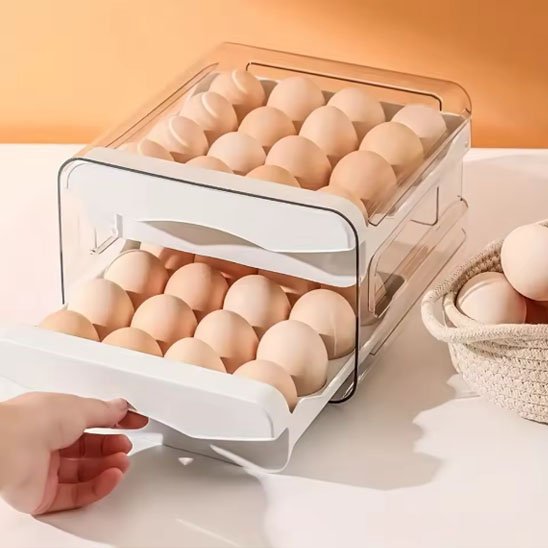 boite à oeufs blanche remplie