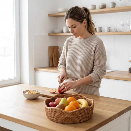 Corbeille a fruit grand format avec fruits