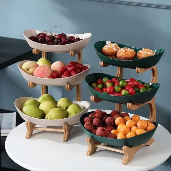 corbeille à fruits deux couleurs