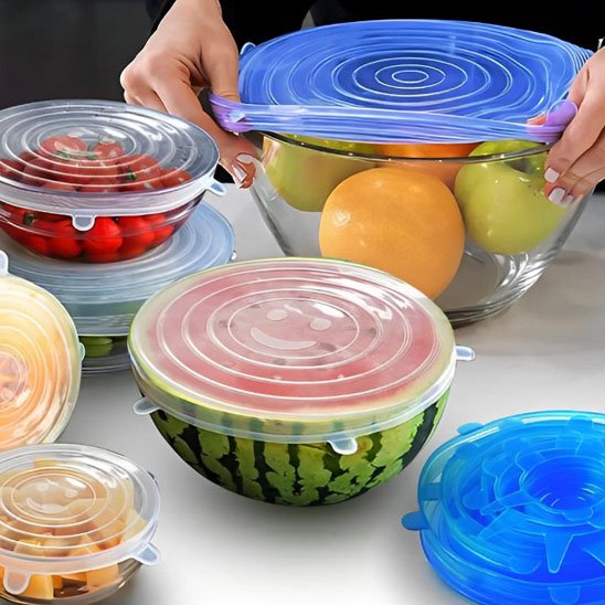 Couvercle en silicone sur melon d'eau