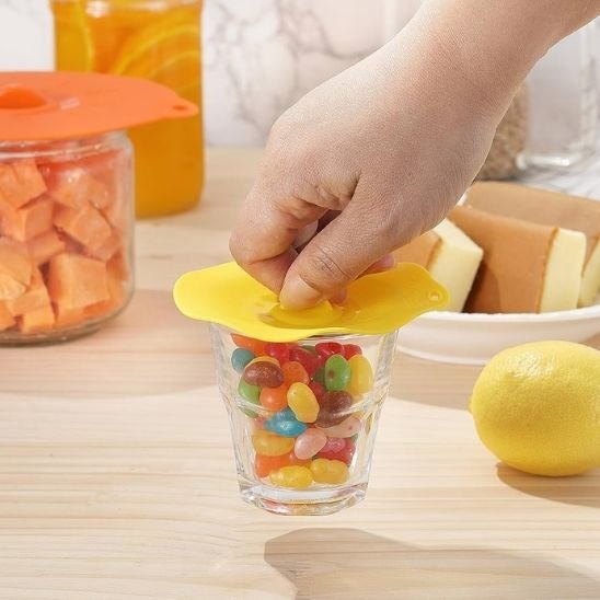 couvercle en silicone jaune