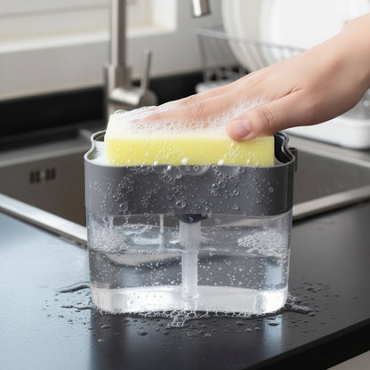 Distributeur liquide vaisselle​ avec savon et éponge