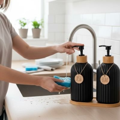 Distributeur liquide vaisselle​ dans la cuisine