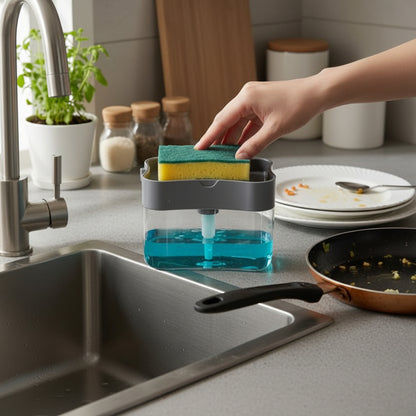 Distributeur liquide vaisselle​ qui utilise avec éponge