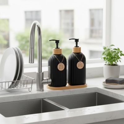 Distributeur liquide vaisselle​ sur bord evier