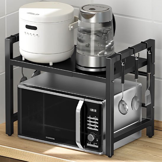 Étagère cuisine noire