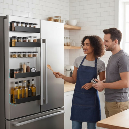 Étagère à épices magnétique sur frigo