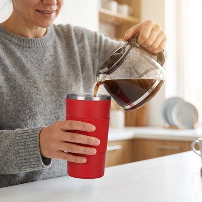 Mug isotherme rouge