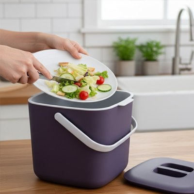 Poubelle cuisine violet