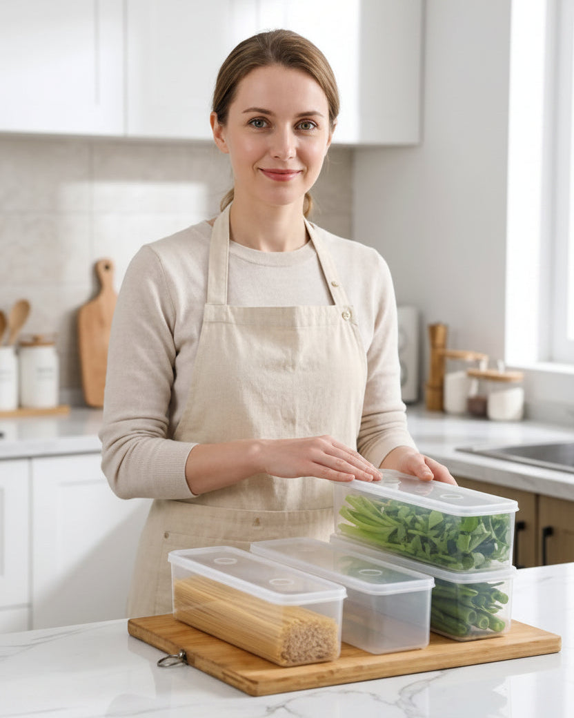 Quatre Boite de conservation alimentaire
