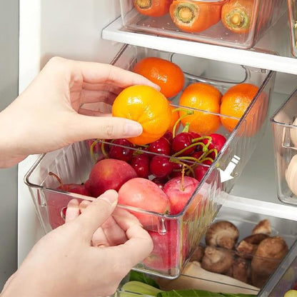 Rangement frigo avec fruits et légumes