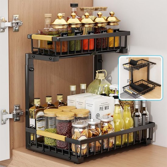 Rangement sous évier avec aliments
