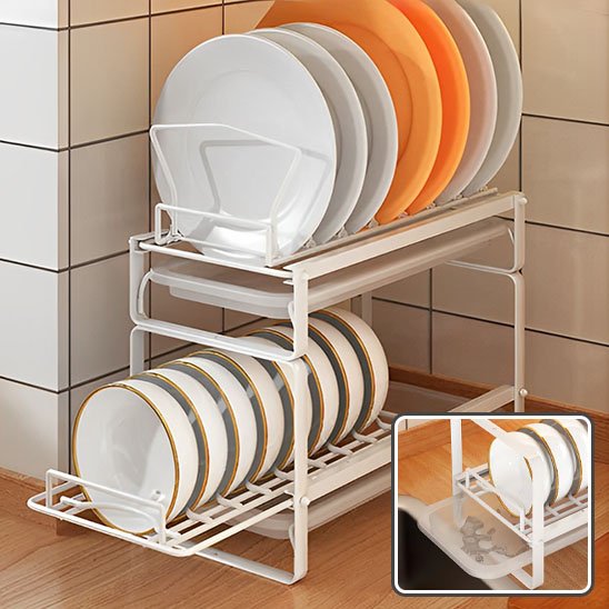rangement sous evier bien rempli